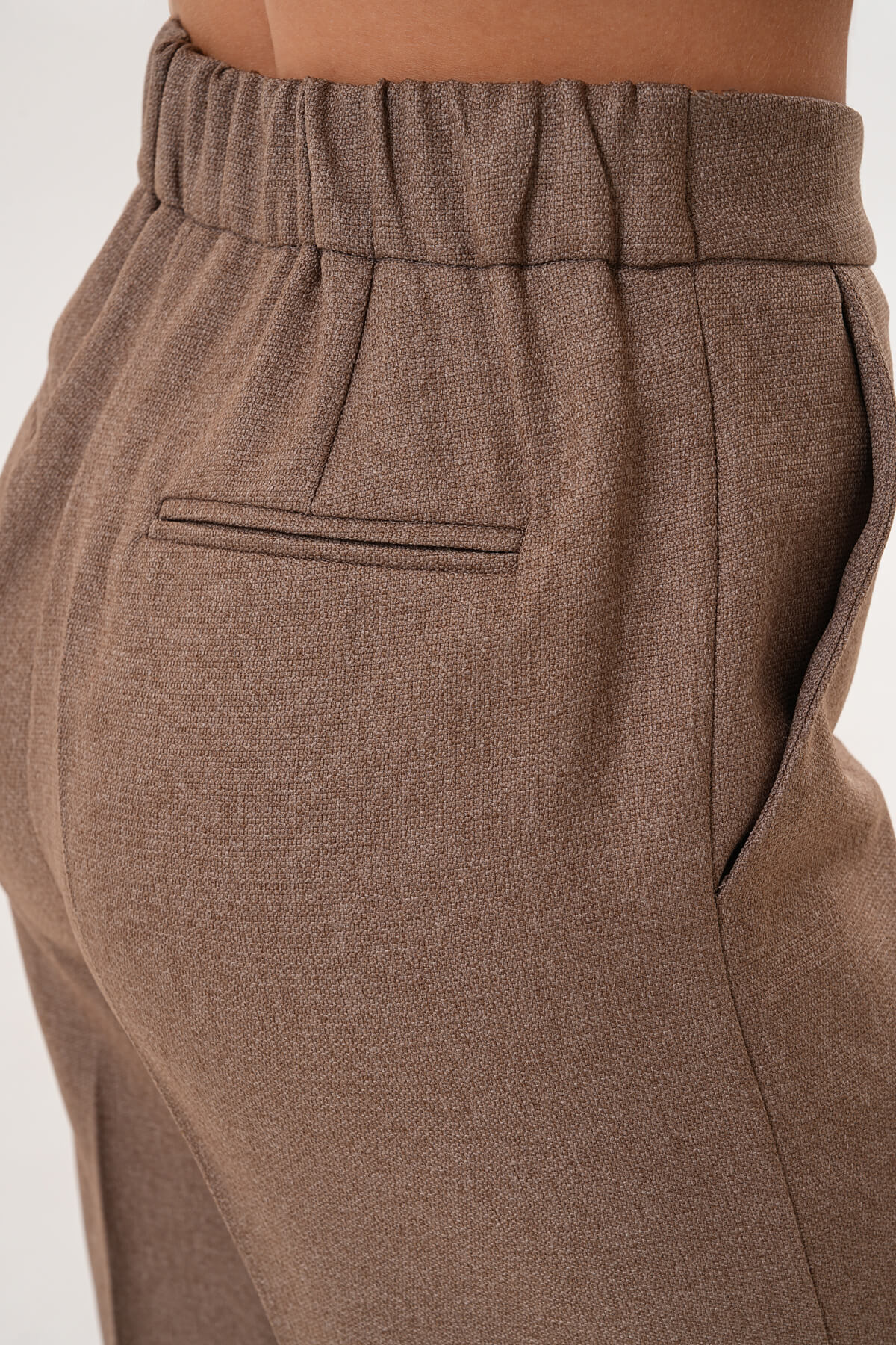 Beli Lastikli Bol Paça Pantolon MDG-ALTY-008-2 Vizon - 2