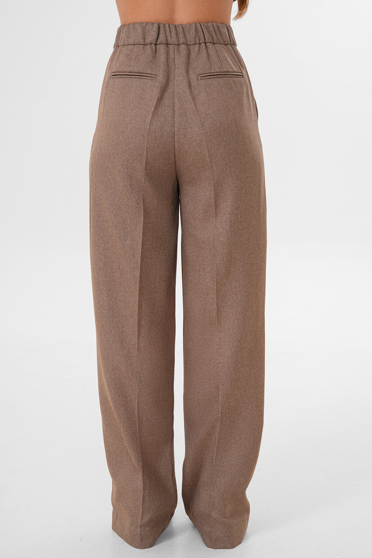 Beli Lastikli Bol Paça Pantolon MDG-ALTY-008-2 Vizon - 3