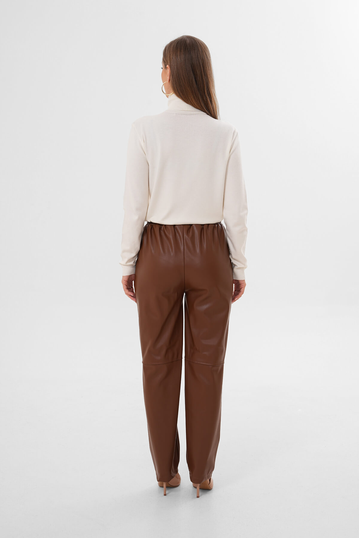 Boğazlı Triko Kazak MDG-22701 Ekru - 3