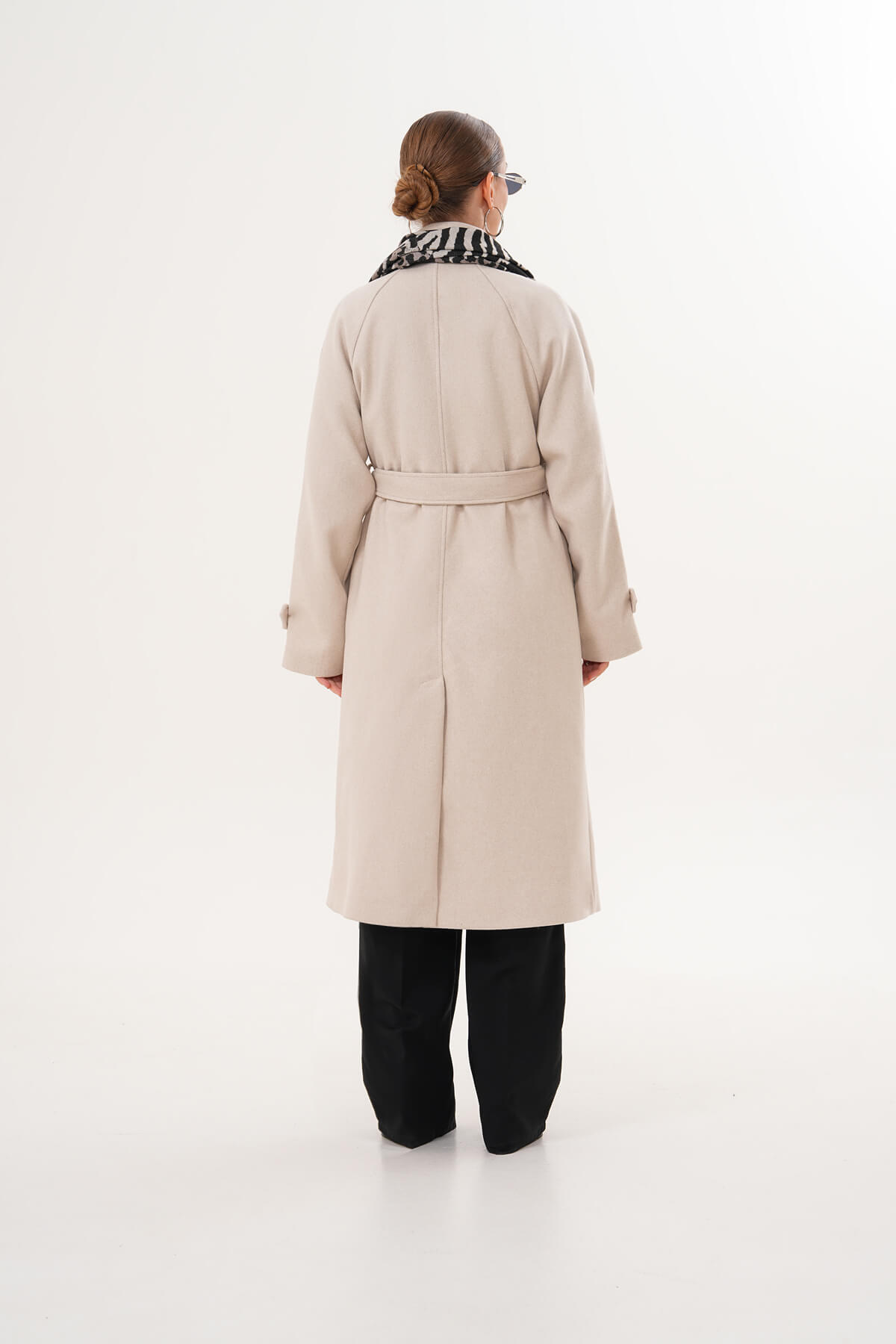 Çift Düğmeli Kaban MDG-ALTY-5176 Bej - 4