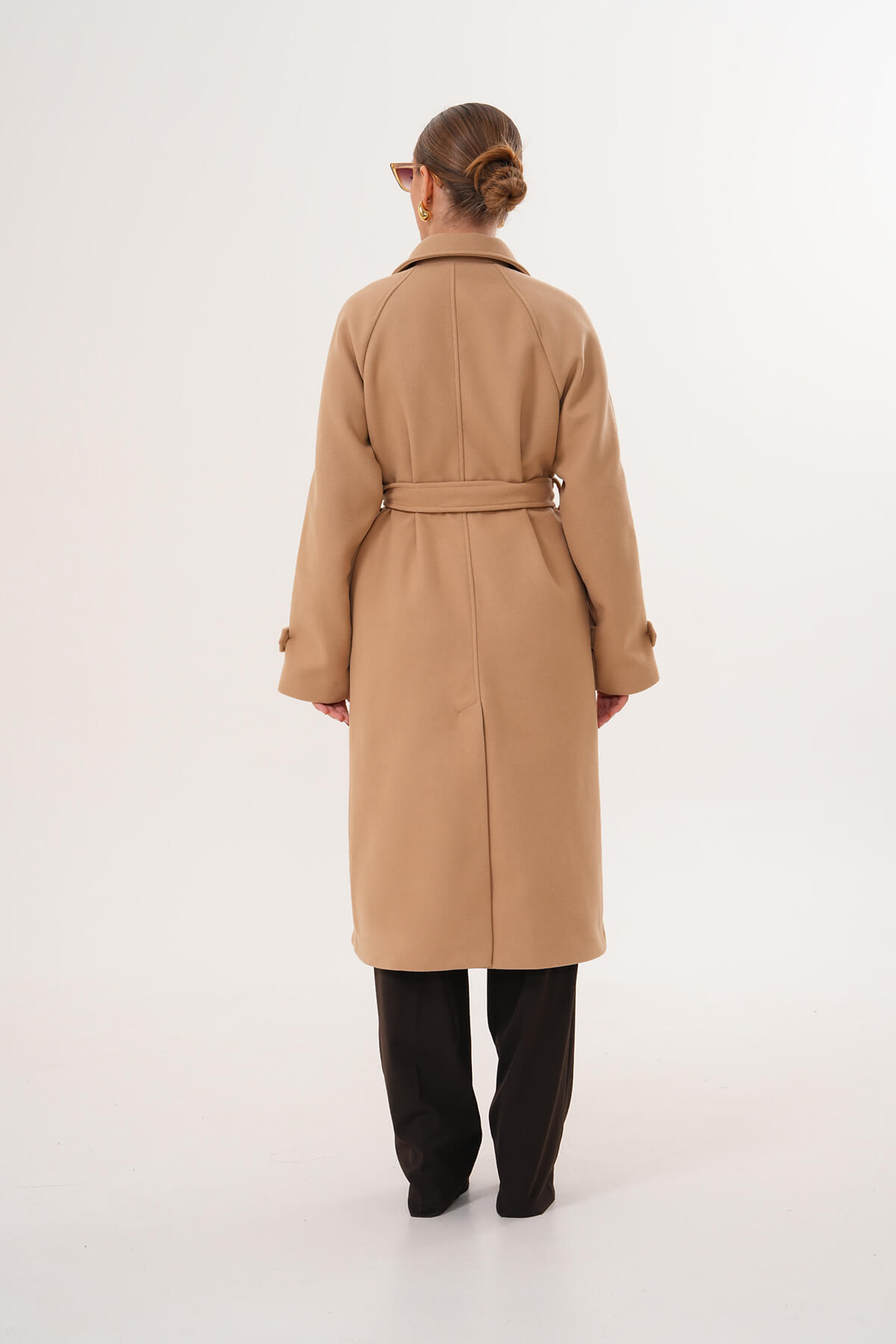 Çift Düğmeli Kaban MDG-ALTY-5176 Vizon - 4