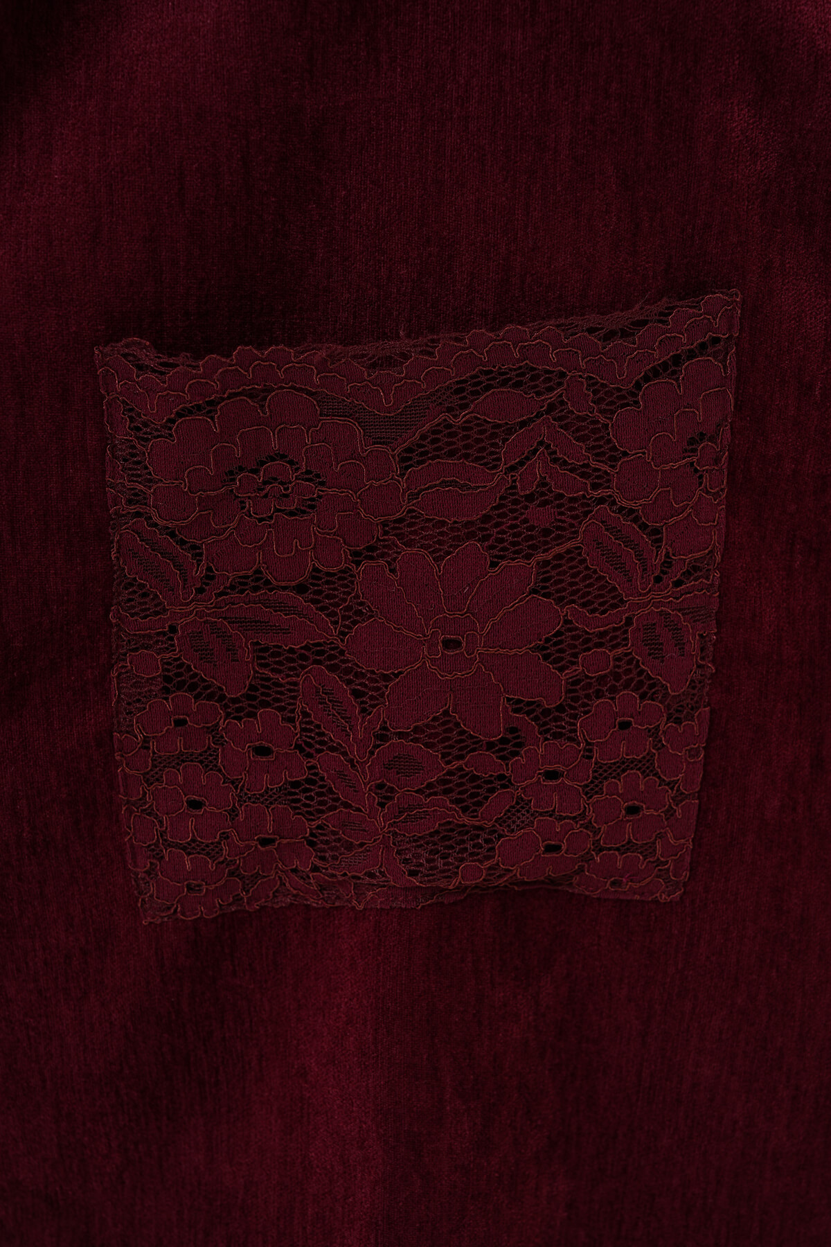 Dantel Detaylı Bluz MDG-25-D-90 Bordo - 4