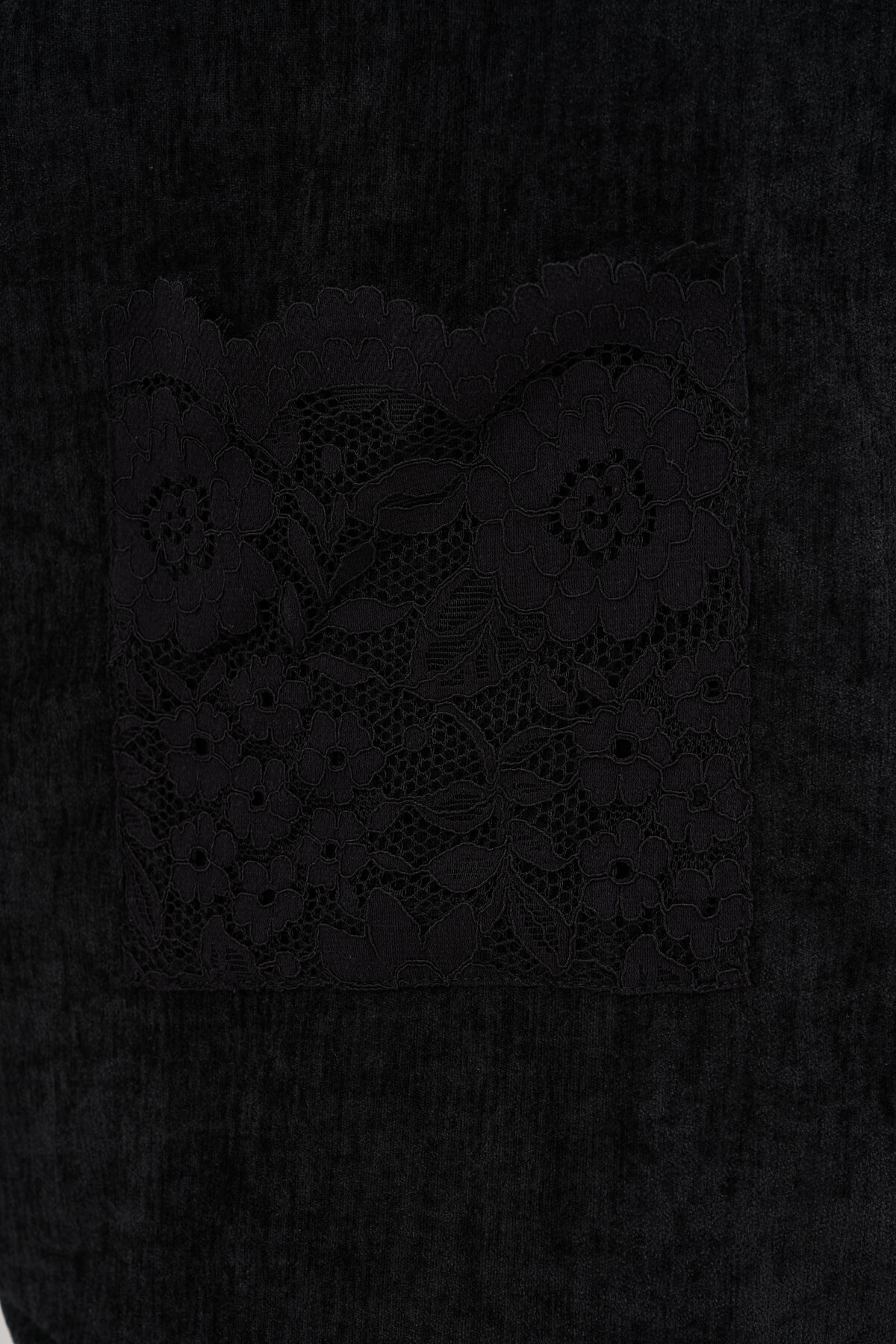 Dantel Detaylı Bluz MDG-25-D-90 Siyah - 2