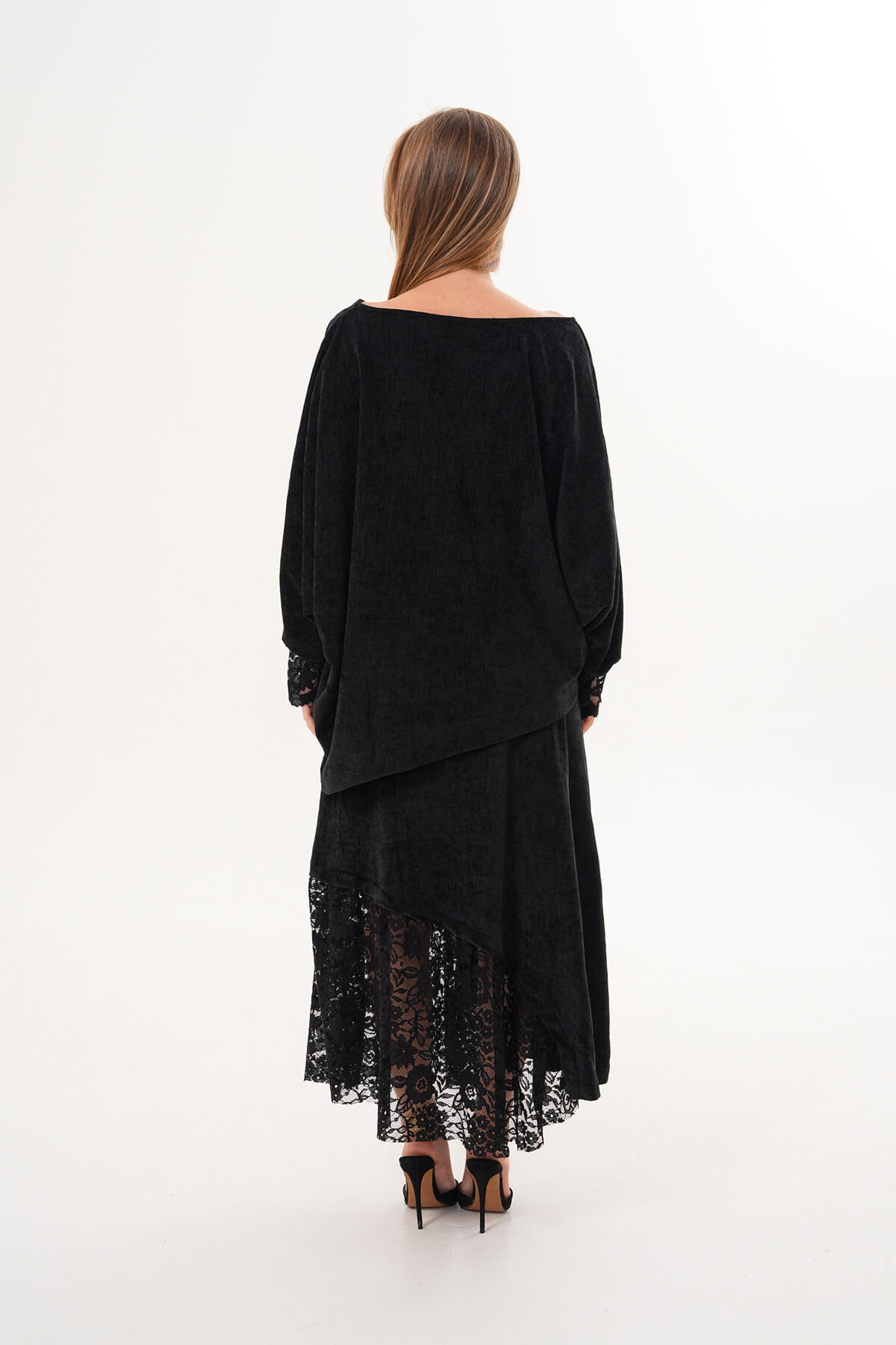 Dantel Detaylı Bluz MDG-25-D-90 Siyah - 4
