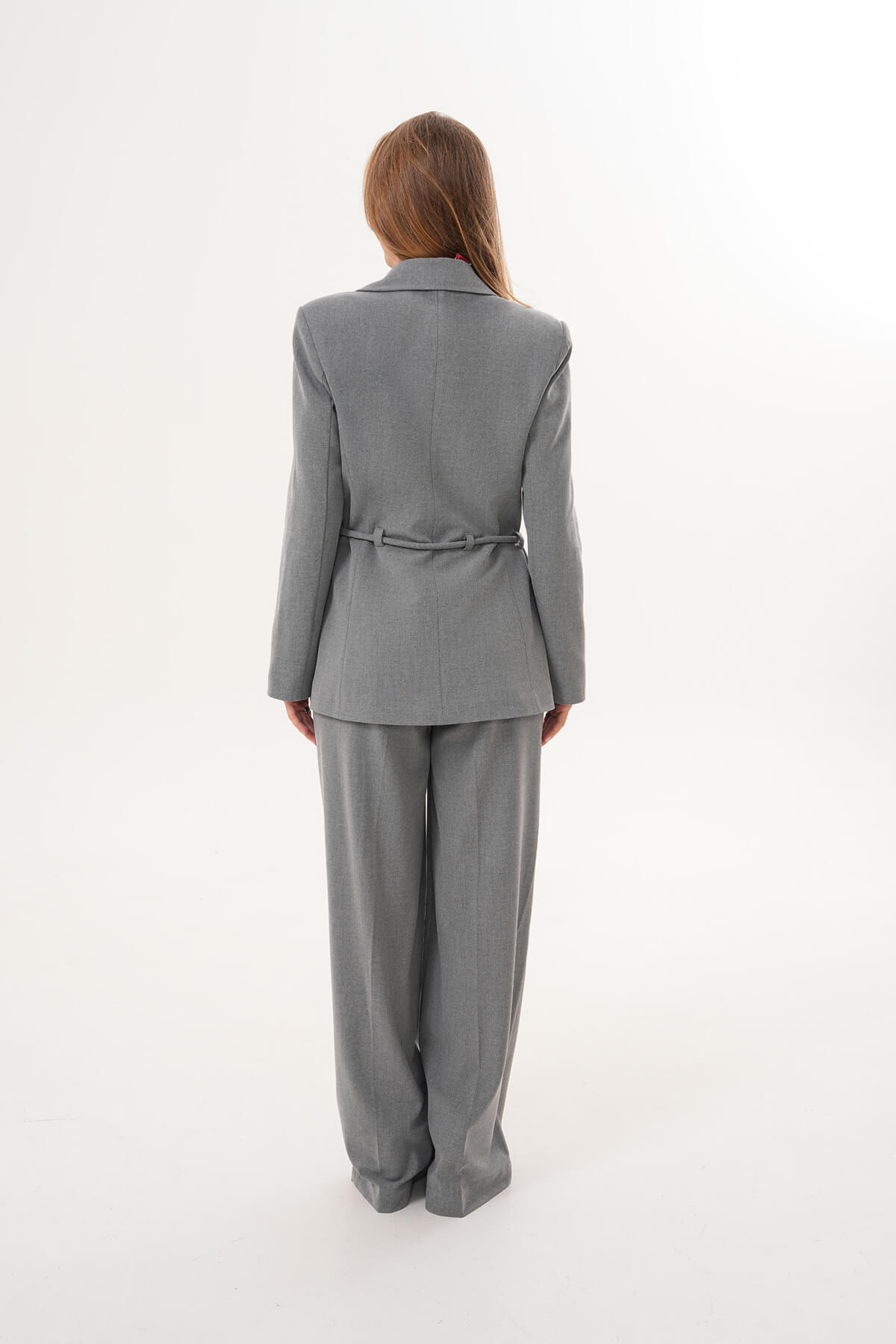 İp Kemerli Ceket MDG-ALTY-2021 Gri - 2