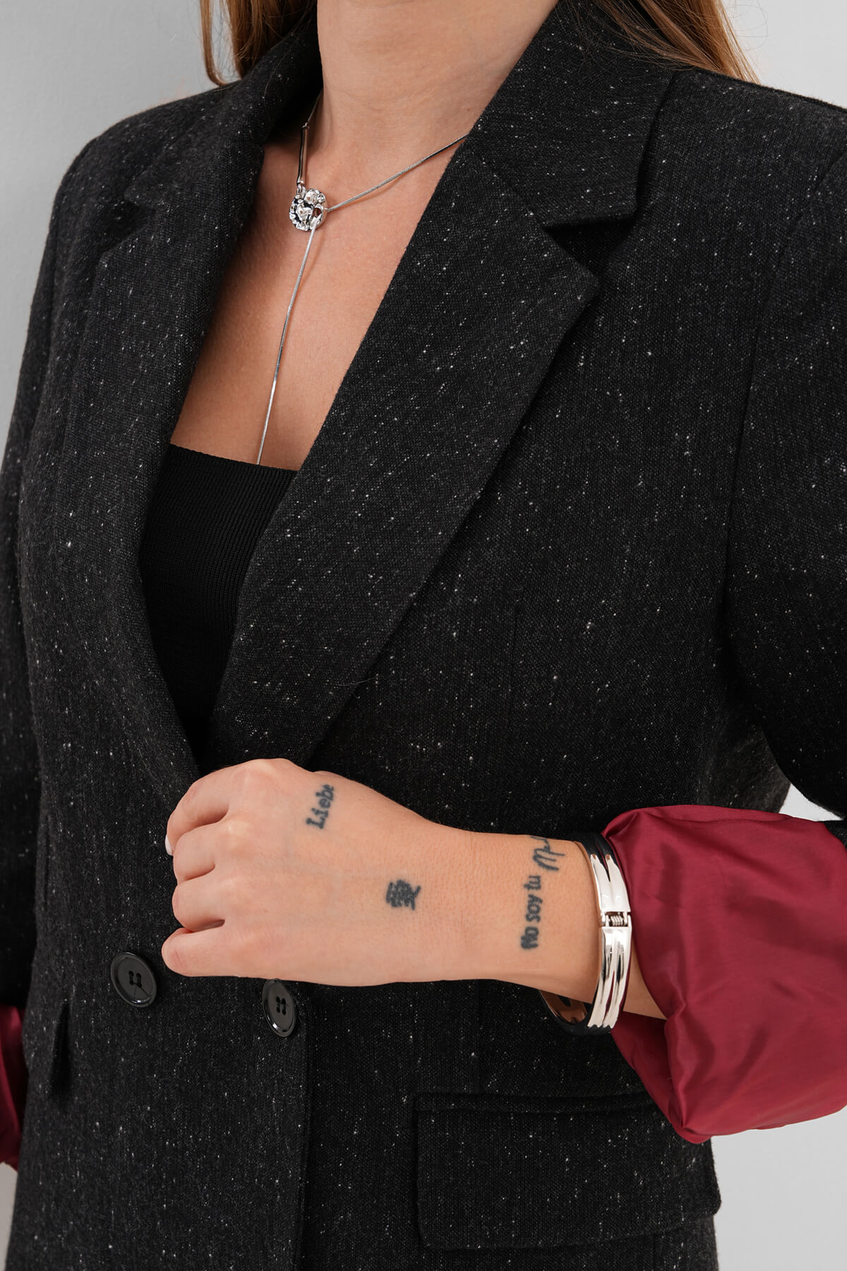 Kaşe Ceket MDG-ALTY-5143 Siyah - 3