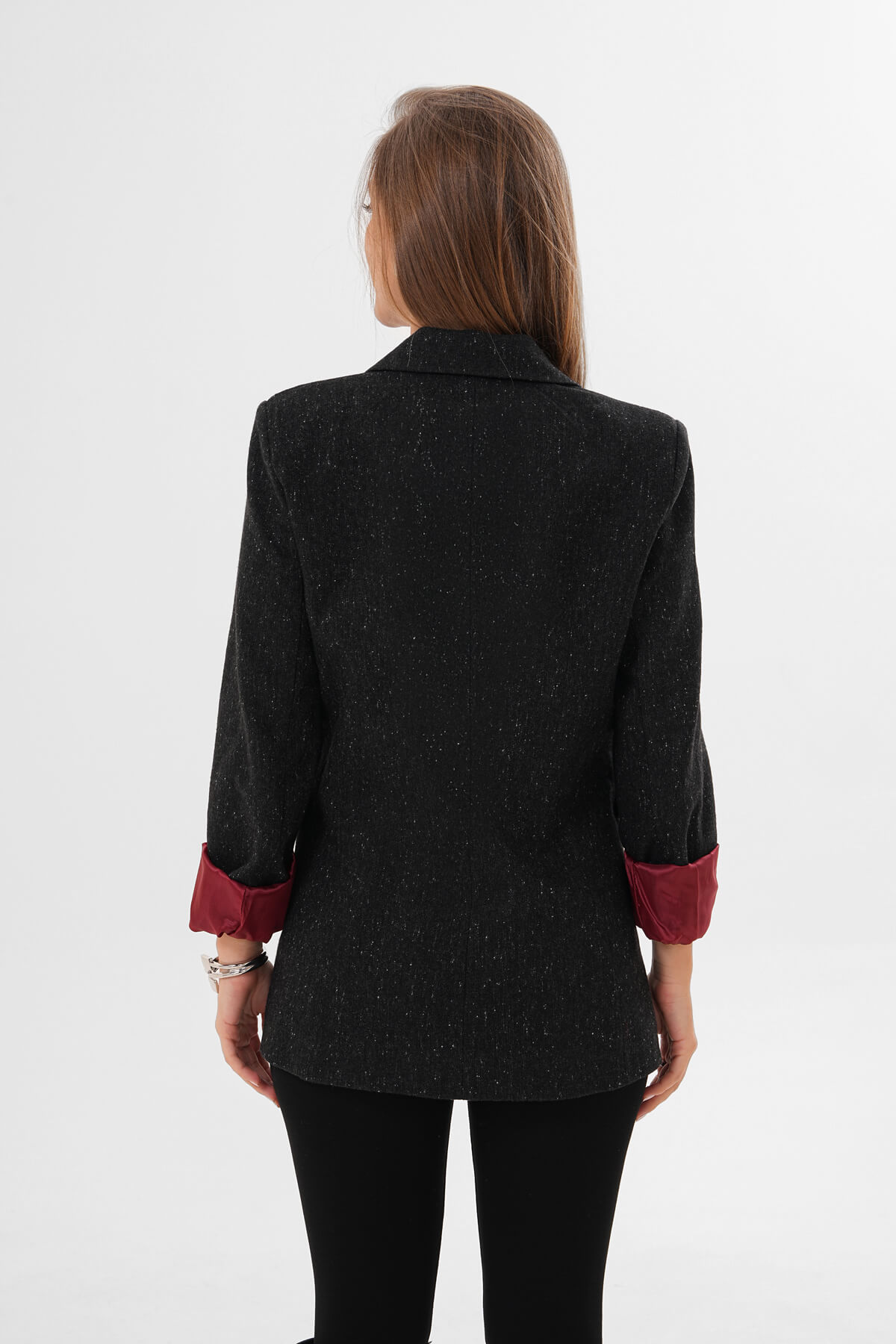 Kaşe Ceket MDG-ALTY-5143 Siyah - 5