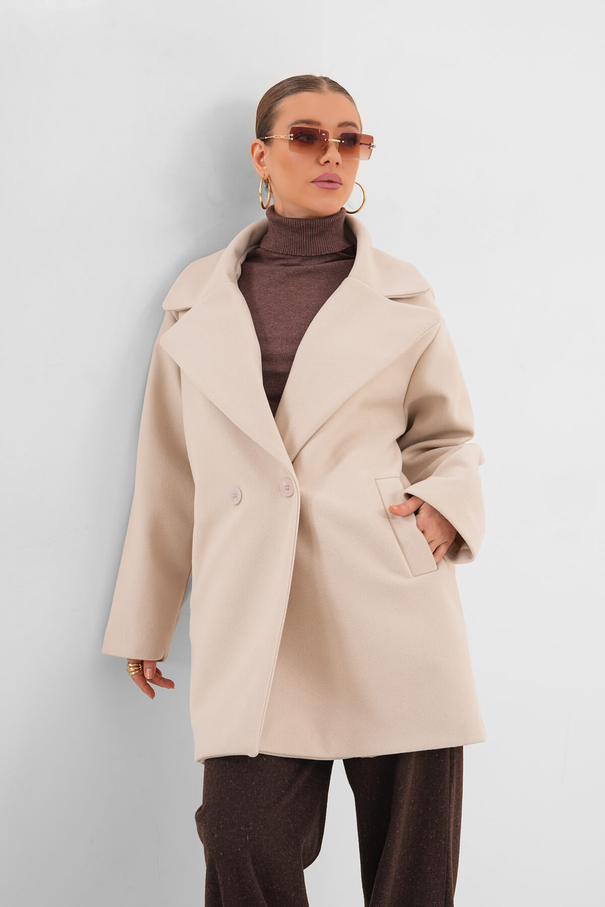 Kısa Kaban MDG-ALTY-1008 Bej 