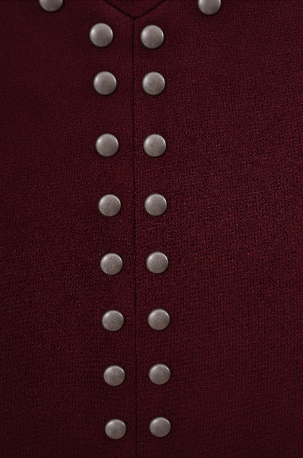 Metal Süs Detaylı Süet Mini Elbise MDG-25-D-108 Bordo - 3