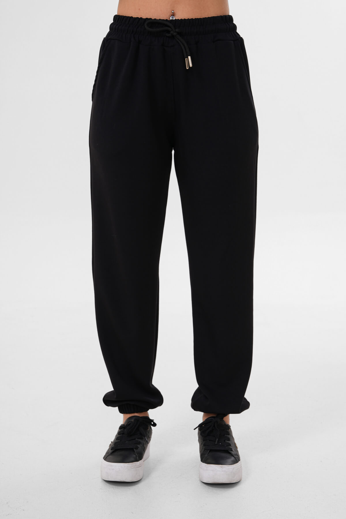 Paça Lastikli Jager Eşofman Altı MDG-6679 Siyah - 2