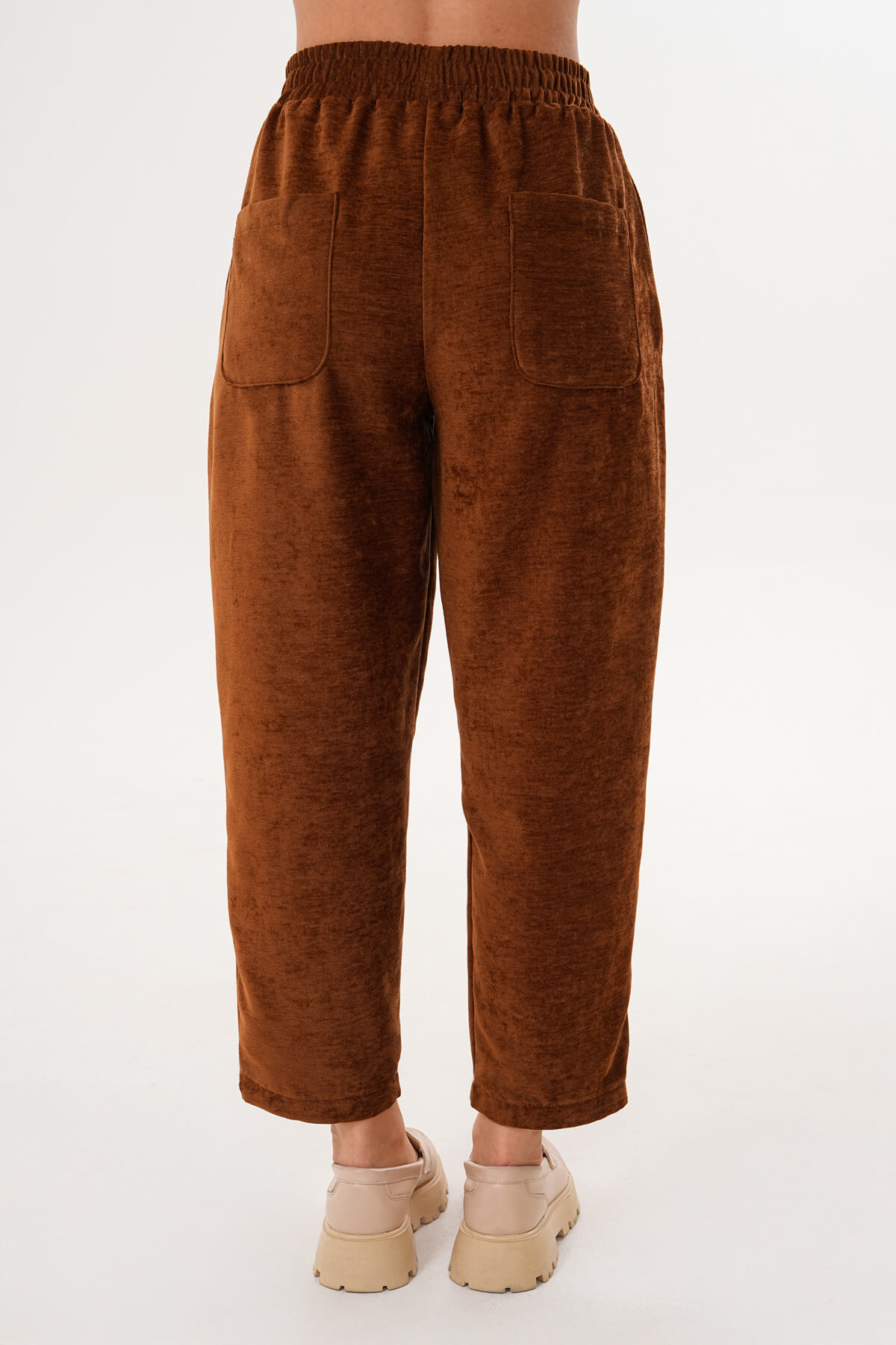 Paça Lastikli Şonil Pantolon MDG-25-D-83 Camel - 5