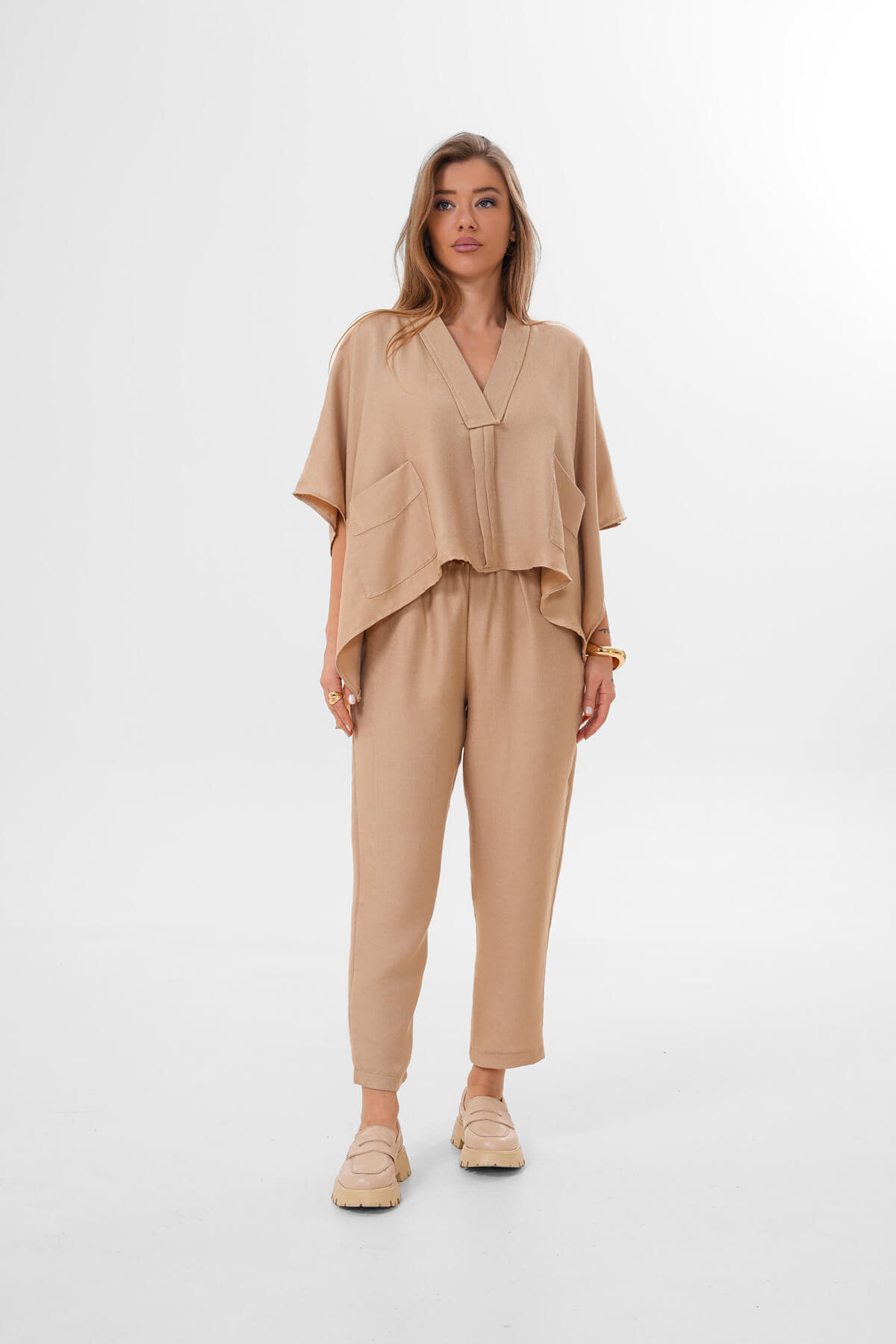 Pantolon MDG-25-D-103 Bej - 1