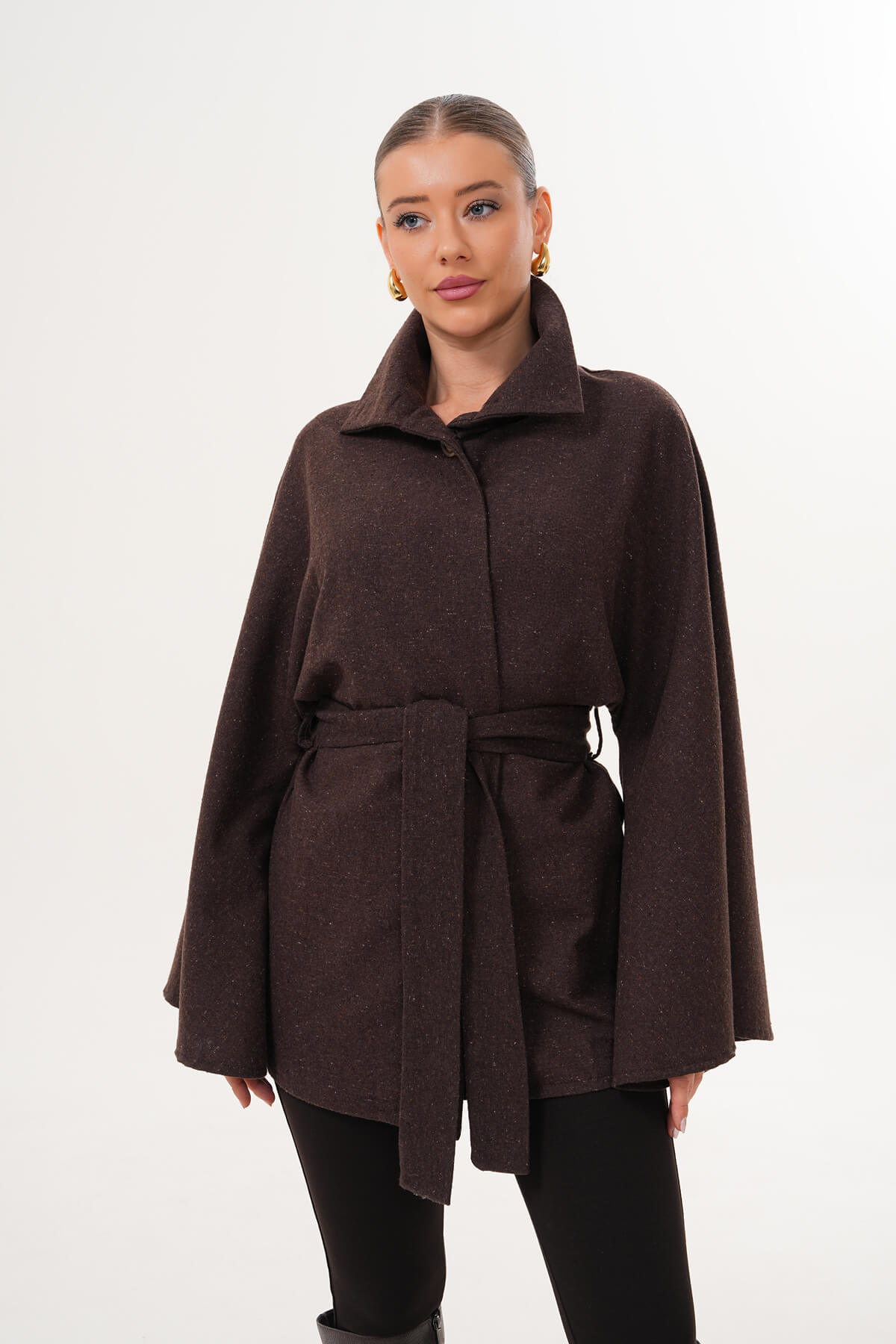 Pelerin MDG-ALTY-2101 Kahverengi - 1