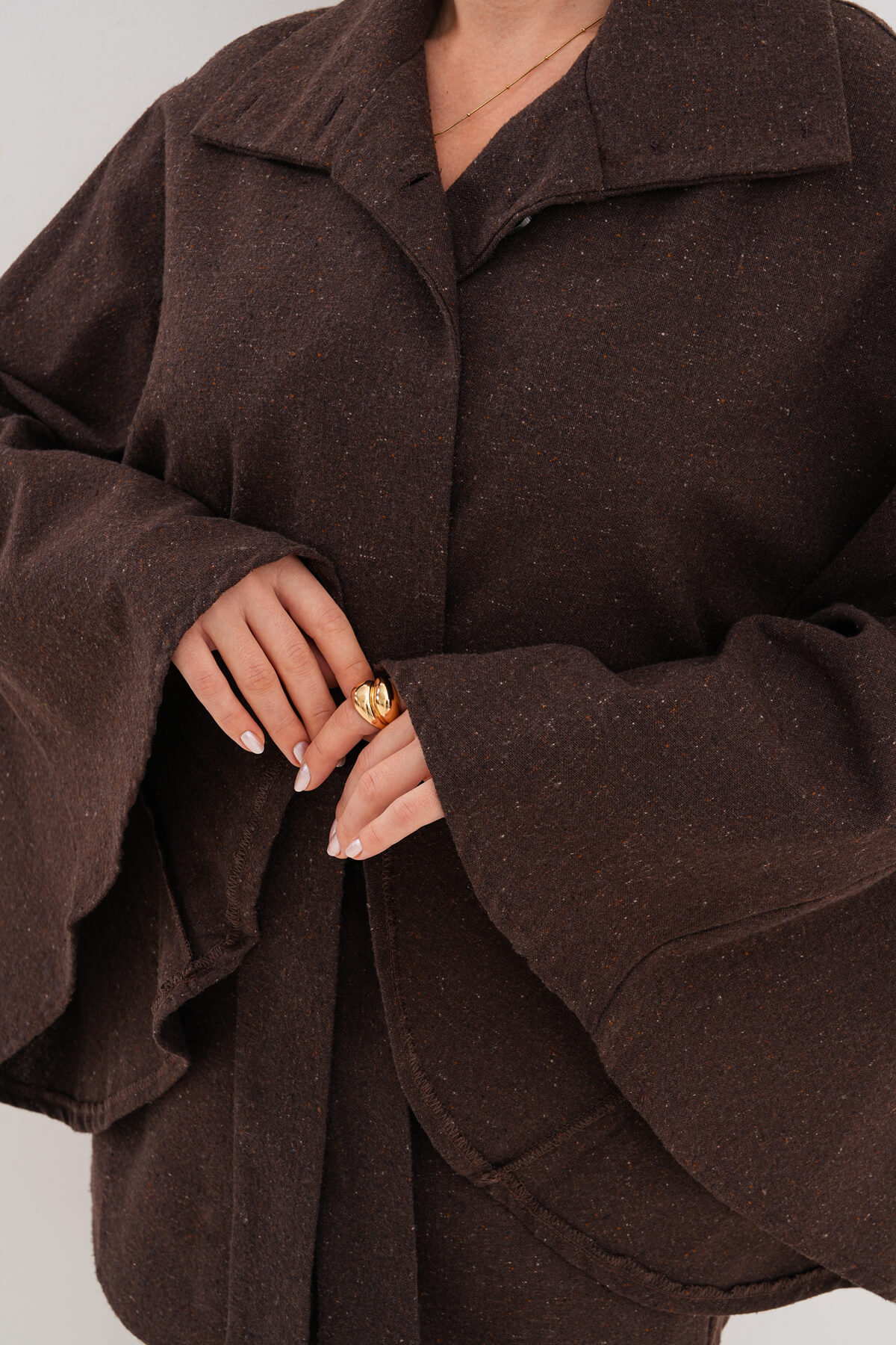 Pelerin MDG-ALTY-2101 Kahverengi - 2