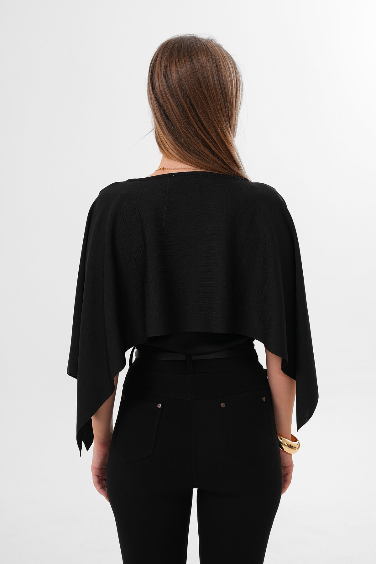 Şal Model Polyelit Bluz MDG-0012 Siyah - 4