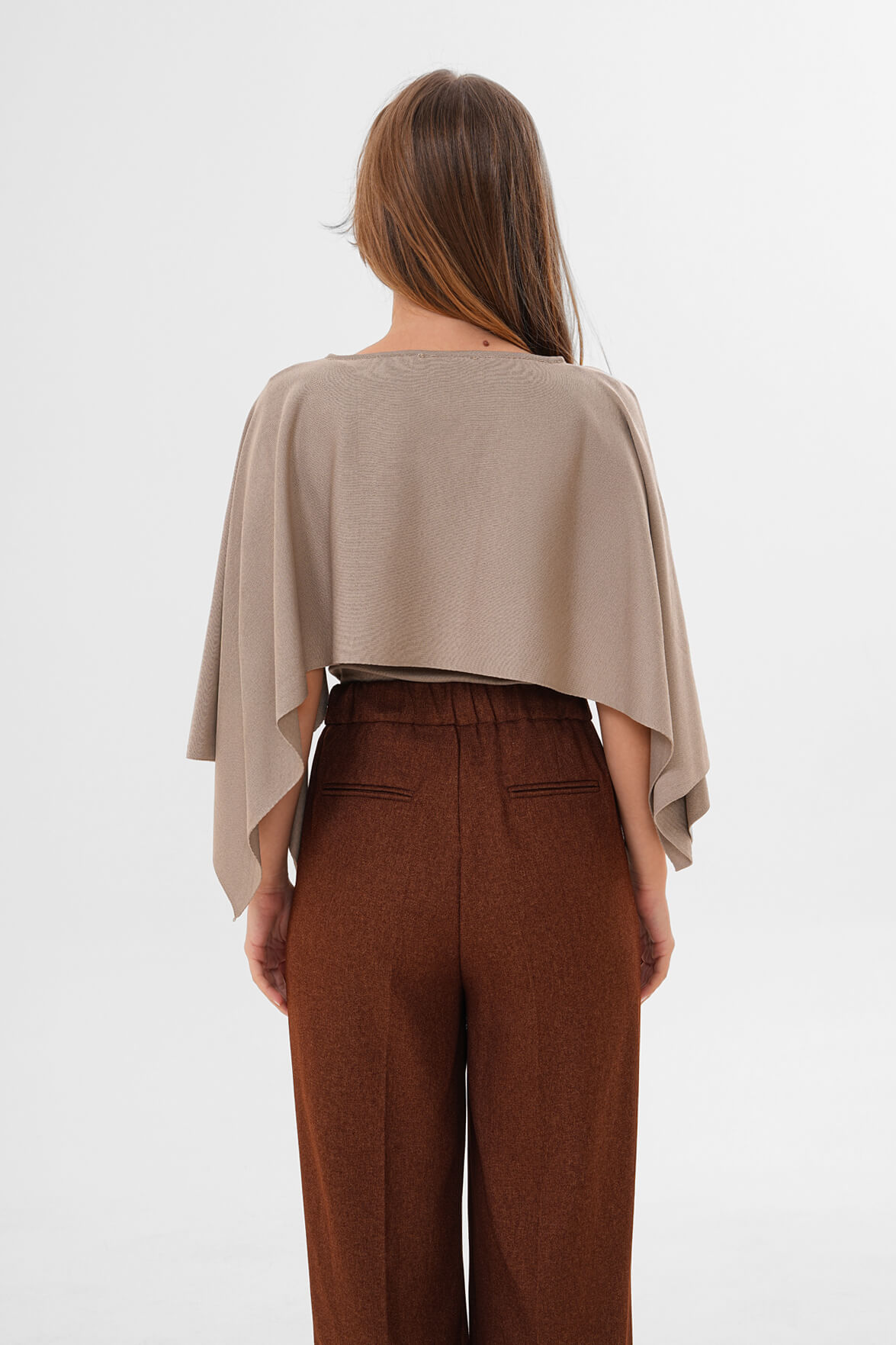 Şal Model Triko Bluz MDG-0012 Bej - 3