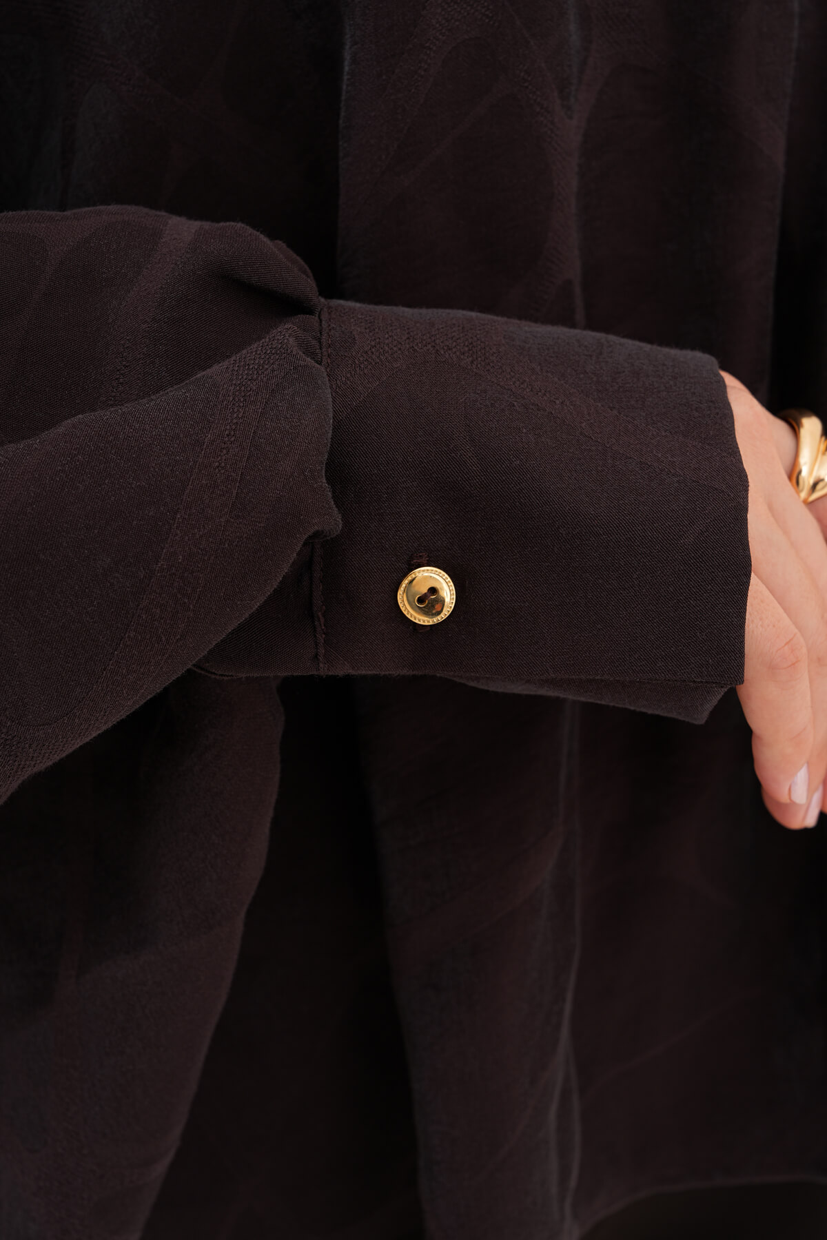 Saten Desenli Gömlek MDG-25-D-95 Kahverengi - 3