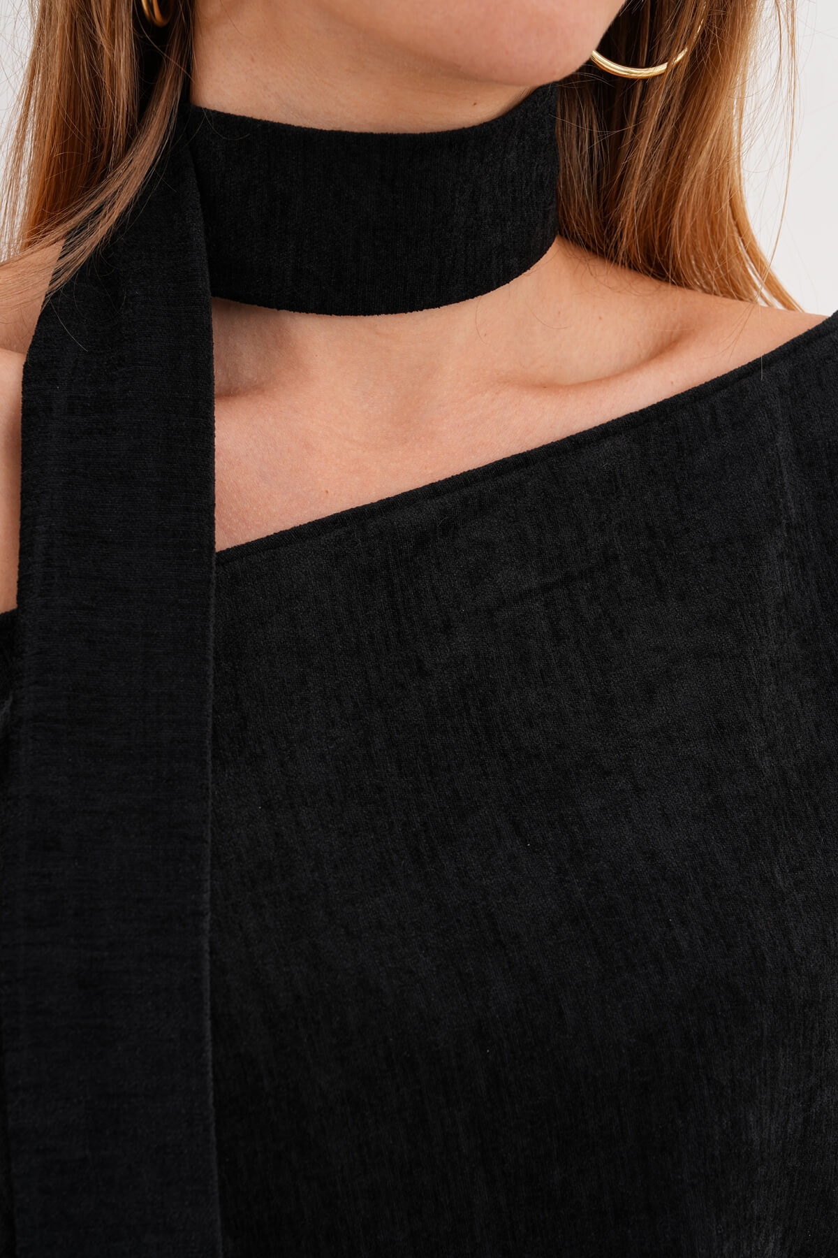 Şonil Panço Bluz MDG-25-D-80 Siyah - 2