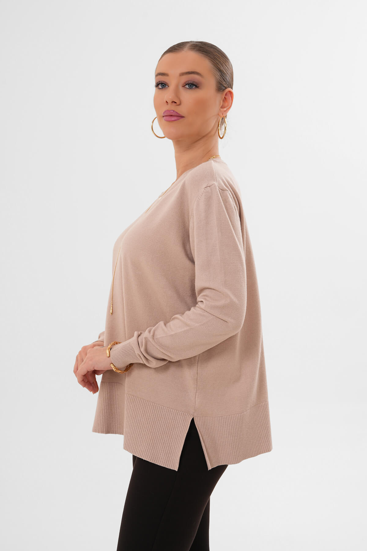 Triko Kazak MDG-25301 Bej - 1