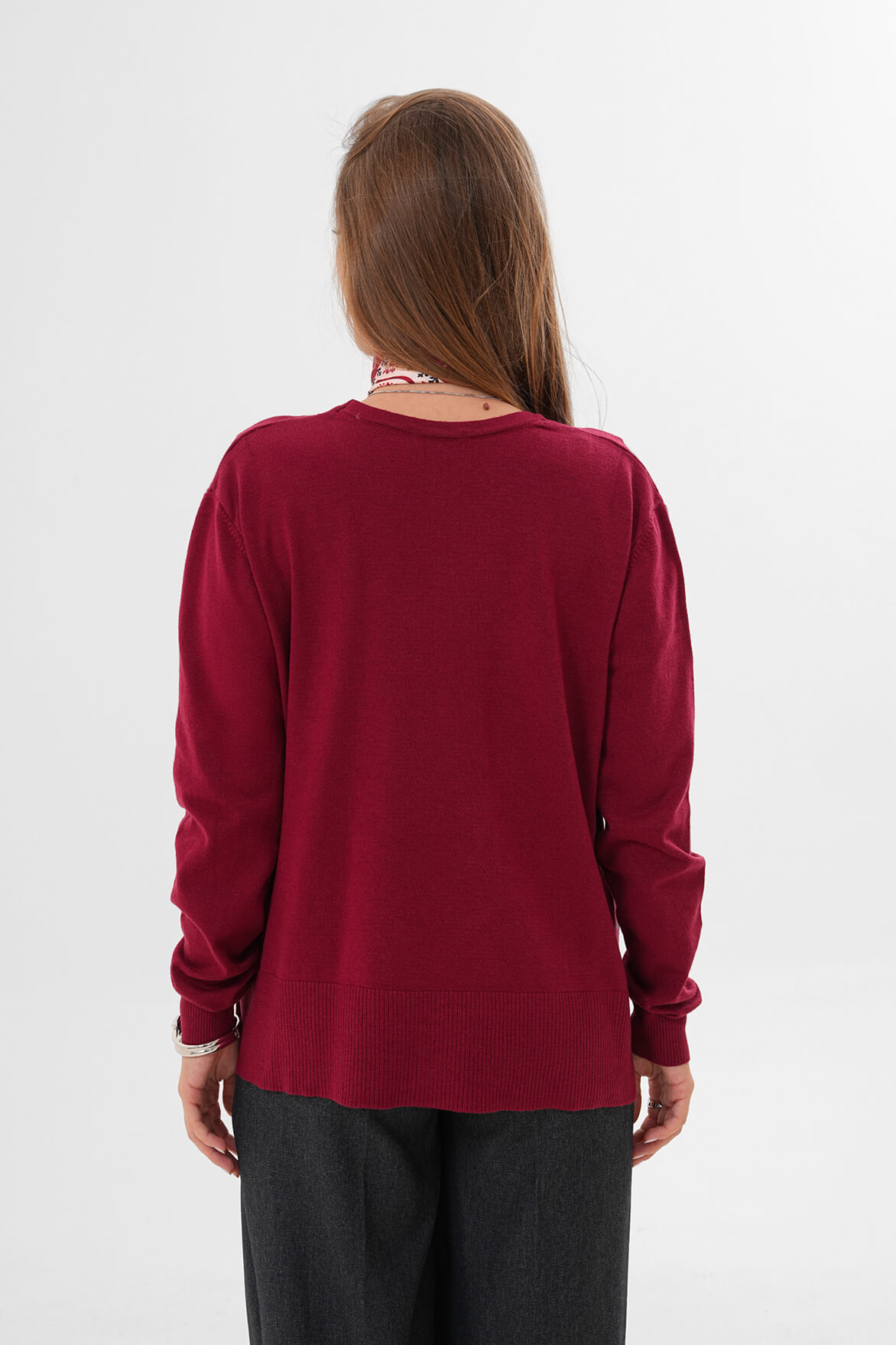 Triko Kazak MDG-25301 Bordo - 4