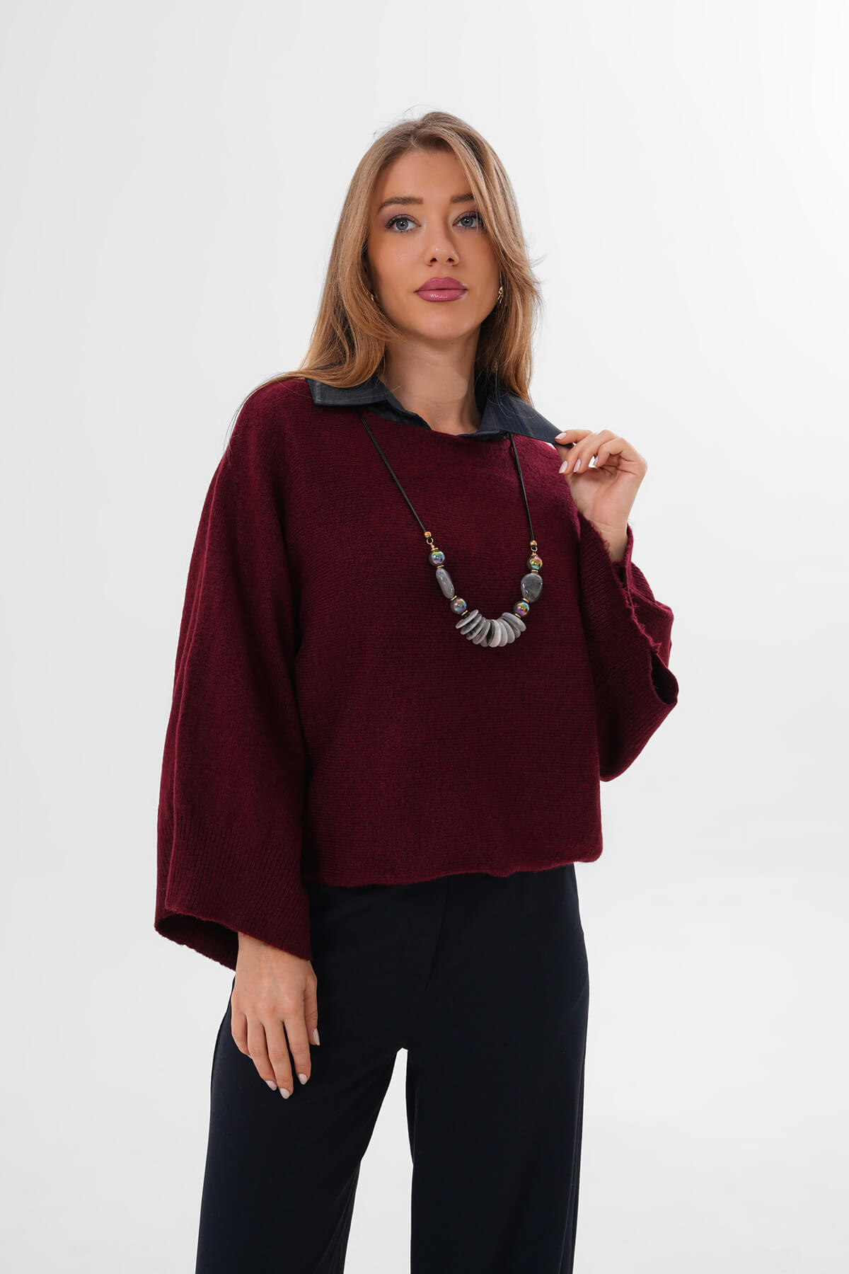 Triko MDG-1007 Bordo - 2