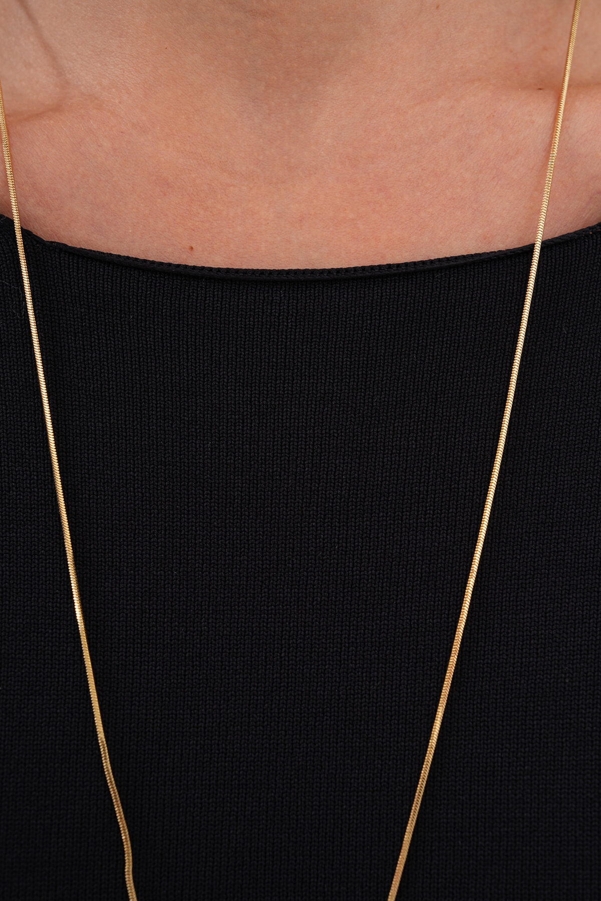 Uzun Kollu Yuvarlak Yaka Bluz MDG-2106 Siyah - 3