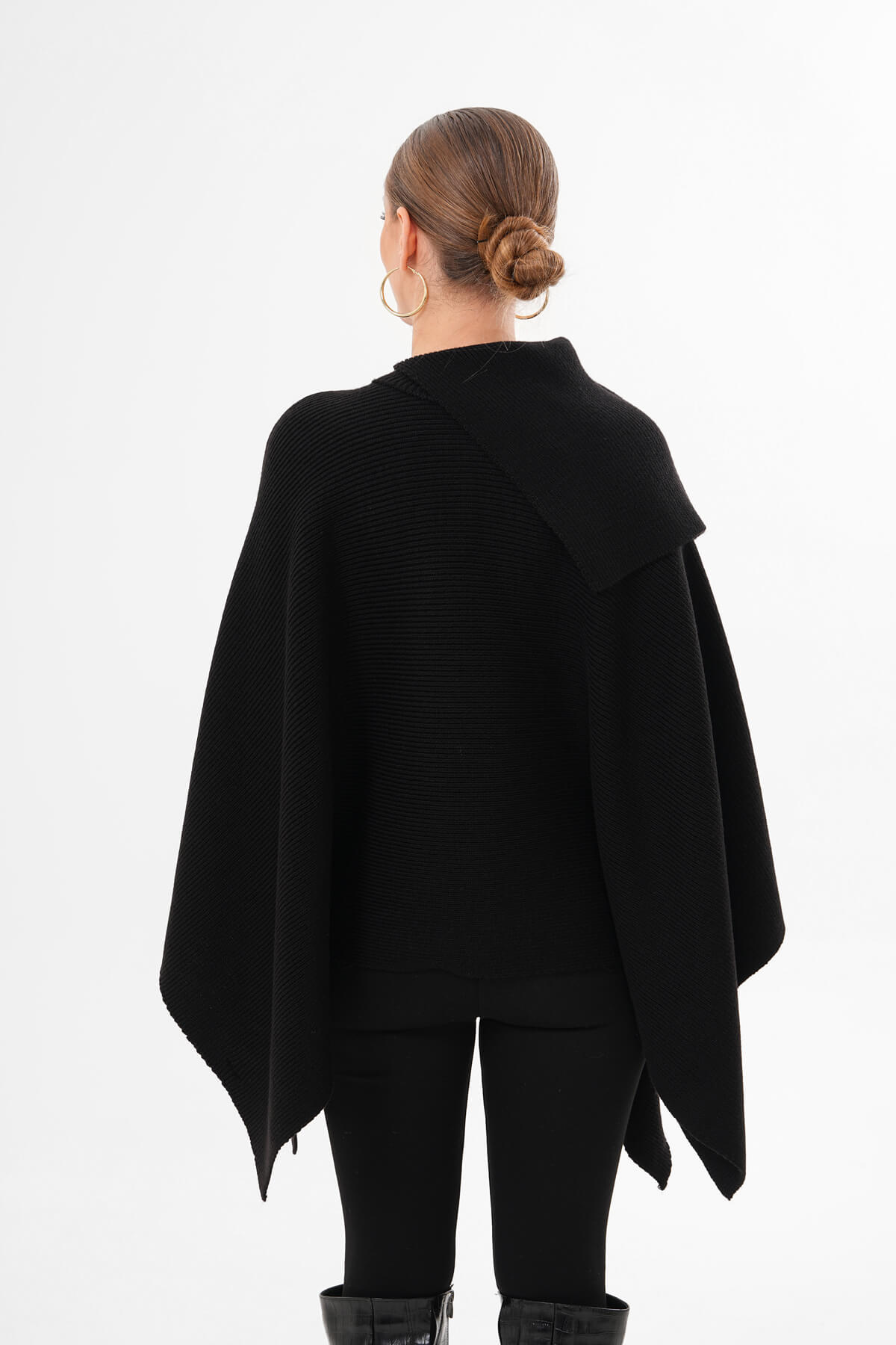 Uzun Yaka Balıkçı Kazak MDG-1014 Siyah - 3