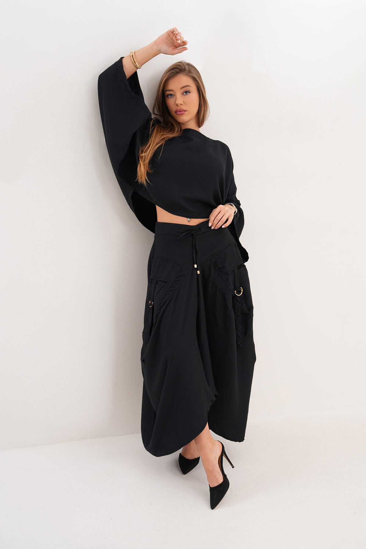 Yarasa Kol Bluz MDG-25-D-93 Siyah - 2